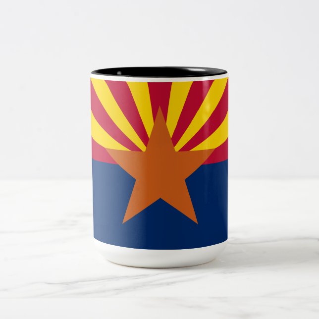 Tasse 2 Couleurs Drapeau d'État de l'Arizona (Centre)