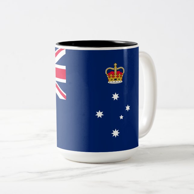 Tasse 2 Couleurs Drapeau d'État de Victoria (Australie) (Devant droit)