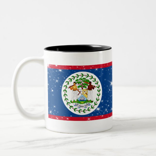Tasse 2 Couleurs Drapeau du Belize (Gauche)