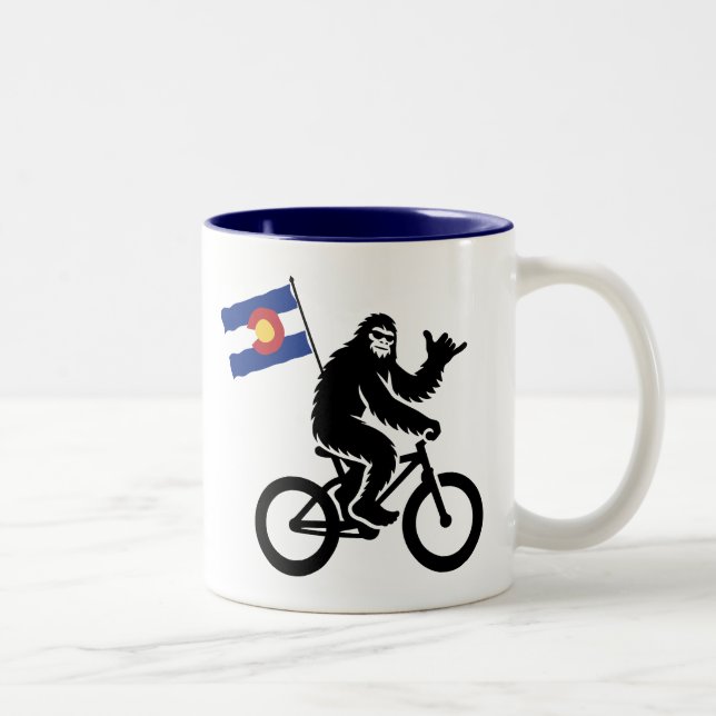 Tasse 2 Couleurs Drapeau du Colorado à vélo Bigfoot (Droit)