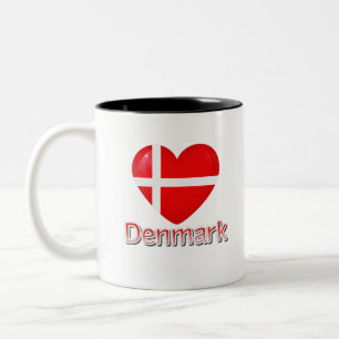Tasse 2 Couleurs Drapeau du Danemark
