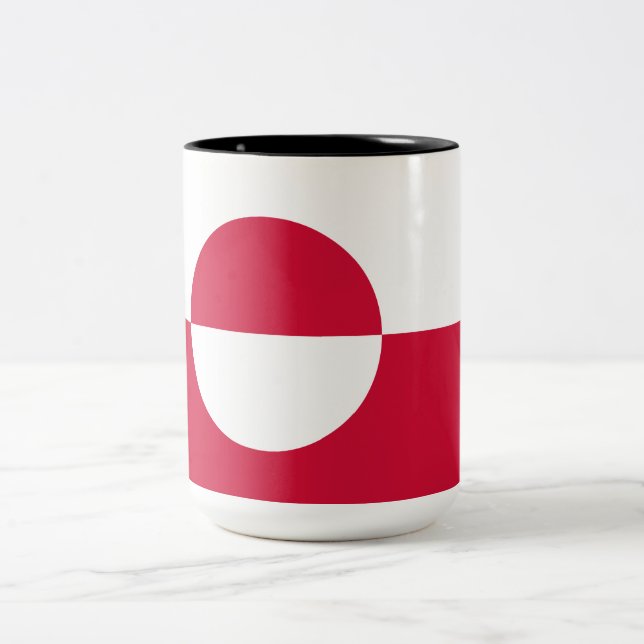 Tasse 2 Couleurs Drapeau du Groenland (Centre)