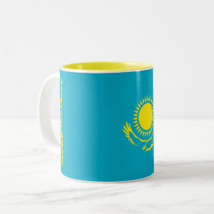 Tasse 2 Couleurs Drapeau du Kazakhstan
