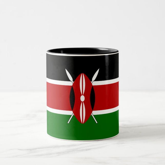 Tasse 2 Couleurs Drapeau du Kenya (Centre)