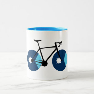 Tasse 2 Couleurs Drapeau du Minnesota à vélo