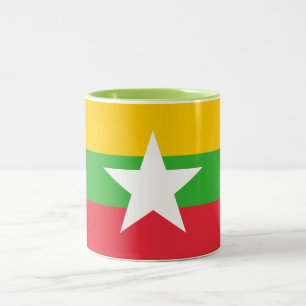 Tasse 2 Couleurs Drapeau du Myanmar