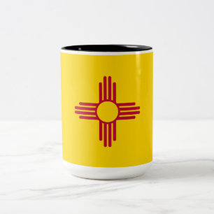 Tasse 2 Couleurs Drapeau du Nouveau-Mexique (États-Unis)