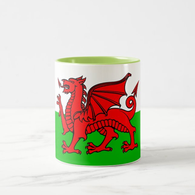 Tasse 2 Couleurs Drapeau du Pays de Galles (Centre)