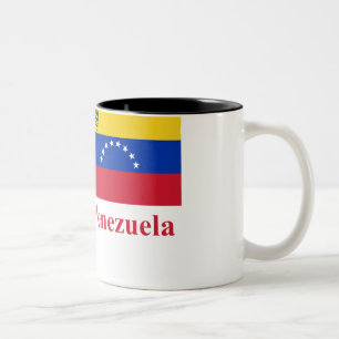 Tasse 2 Couleurs Drapeau du Venezuela avec le nom