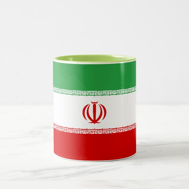 Tasse 2 Couleurs Drapeau Iran (Centre)