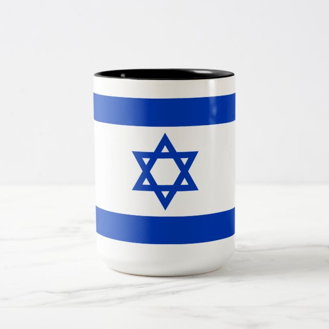 Tasse 2 Couleurs Drapeau israélien (Israël) (Centre)