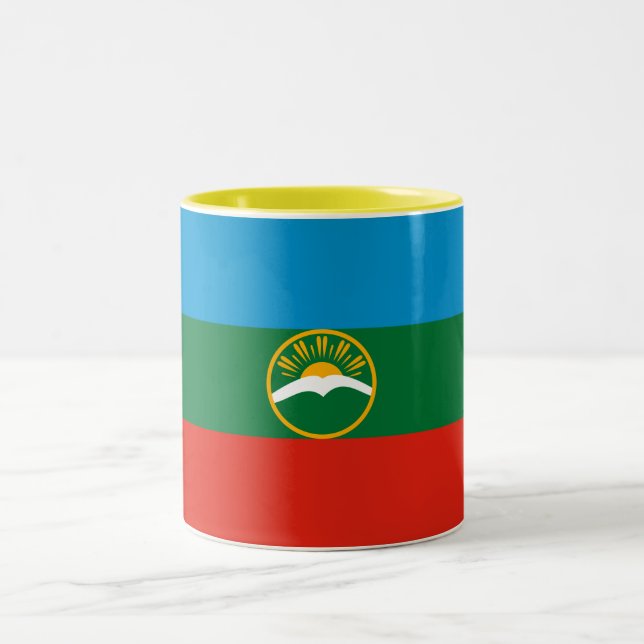 Tasse 2 Couleurs Drapeau Karachay Cherkessia (Centre)
