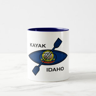 Tasse 2 Couleurs Drapeau Kayak Idaho