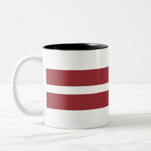 Tasse 2 Couleurs Drapeau Lettonie