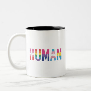 Tasse 2 Couleurs Drapeau LGBT HUMAN Mois Gay pride Transgenre