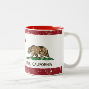 Tasse 2 Couleurs Drapeau Lodi d'état de la Californie