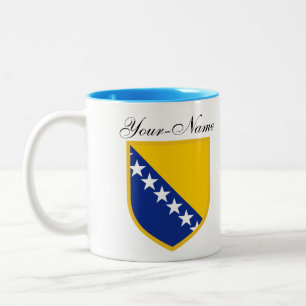 Tasse 2 Couleurs Drapeau personnel de la Bosnie