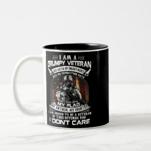 Tasse 2 Couleurs Drapeau rétro US Vétérinaire Jour Dont Mess Avec M