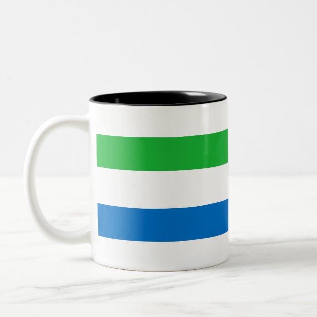Tasse 2 Couleurs Drapeau Sierra Leone (Gauche)