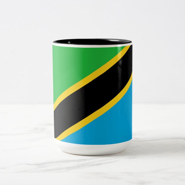 Tasse 2 Couleurs Drapeau tanzanien (Centre)