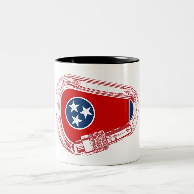 Tasse 2 Couleurs Drapeau Tennessee Escalade carabiner (Centre)