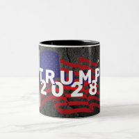 Drapeau Trump 2028 et aigle chauve