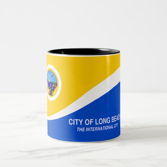Tasse 2 Couleurs Drapeau urbain de Long Beach (Centre)