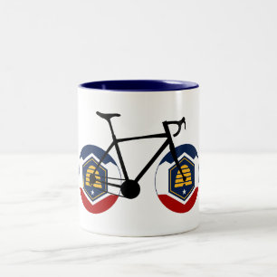 Tasse 2 Couleurs Drapeau Utah Cyclisme