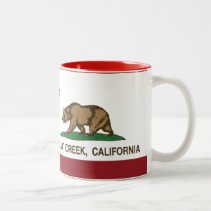 Tasse 2 Couleurs Drapeau Walnut Creek d'état de la Californie