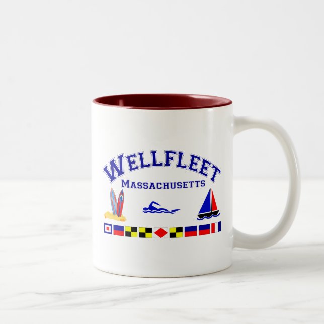 Tasse 2 Couleurs Drapeaux de signal de Wellfleet mA (Droit)