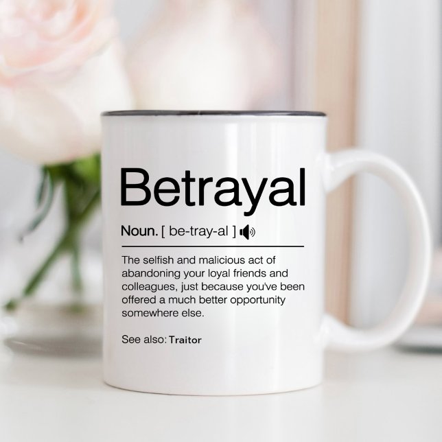 Tasse 2 Couleurs Drôle Betrayal Personnel Patron Quitter Cadeau Ami (Créateur téléchargé)