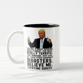 Tasse 2 Couleurs Drôle cadeau de Fête des pères Trump pour le mari