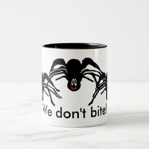 Tasse 2 Couleurs Drôle Cartoon Black Spider Halloween Black Widow