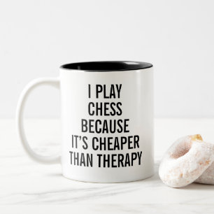 Tasse 2 Couleurs Drôle Chess Therapy