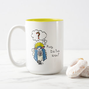 Tasse 2 Couleurs Drôle Christian Noël mignon Mouton Dessin