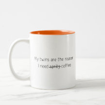 Drôle Citation tendance Café-Mug Twins Spritz