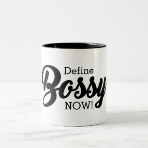 Tasse 2 Couleurs Drôle Définition Bossy MAINTENANT !