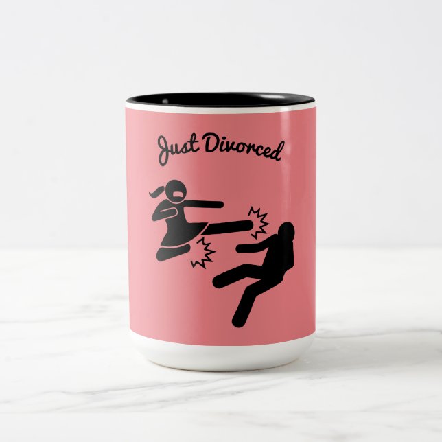 Tasse 2 Couleurs Drôle Divorce Sympathy Dons (Centre)