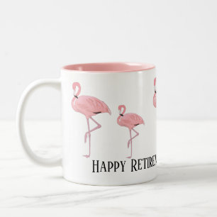 Tasse 2 Couleurs Drôle Flamant rose retraite Coworker cadeau person