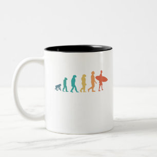 Tasse 2 Couleurs Drôle Humain Evolution Surfing Cadeau pour Surfers