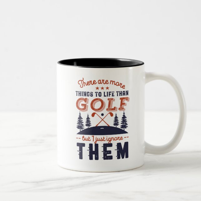 Tasse 2 Couleurs Drôle Joueur de golf Citation Golfers Love Golfing (Droit)