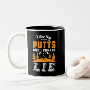 Tasse 2 Couleurs Drôle Joueur de golf J'aime Big Putts Pun de golf