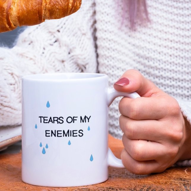 Tasse 2 Couleurs Drôle Larmes De Mes Ennemis Sarcastique moderne (Créateur téléchargé)