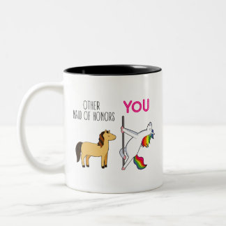 Tasse 2 Couleurs Drôle Maid De Proposition D'Honneur, Cute Unicorn