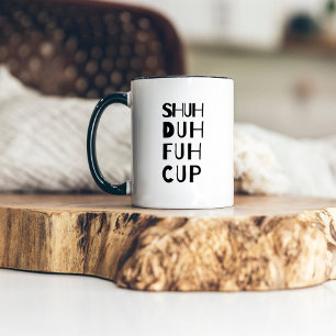 Tasse 2 Couleurs Drôle Moderne Minimaliste Téméraire Typographie