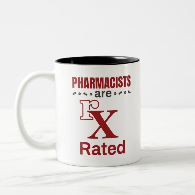 Tasse 2 Couleurs Drôle Pharmaciens Les pharmaciens sont classés rX (Gauche)