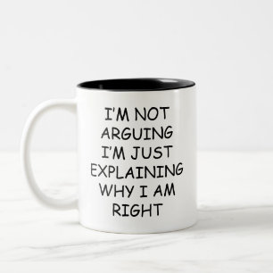 Tasse 2 Couleurs Drôle Sarcastique Je ne discute pas