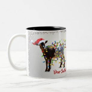Tasse 2 Couleurs Drôle tellement bon chèvre de Noël