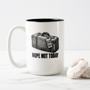 Tasse 2 Couleurs Dure Non Valise Fermée Pas Aujourd'hui