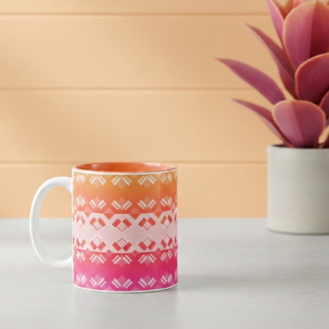 Tasse 2 Couleurs Earth Grid Rainbow Summer  (Créateur téléchargé)